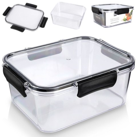 Pojemnik plastikowy na żywność jedzenie z pokrywką i uszczelką 1.8L EXCELLENT HOUSEWARE 259242