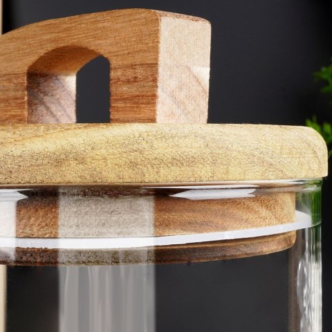 Pojemnik pudełko na ciastka ciasteczka piętrowy szklany 2-piętrowy 600 ml EXCELLENT HOUSEWARE 259219