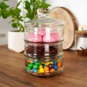 Pojemnik pudełko na ciastka ciasteczka piętrowy szklany 3-piętrowy 3x465 ml EXCELLENT HOUSEWARE 259158