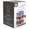 Pojemnik pudełko na ciastka ciasteczka piętrowy szklany 3-piętrowy 3x465 ml EXCELLENT HOUSEWARE 259158