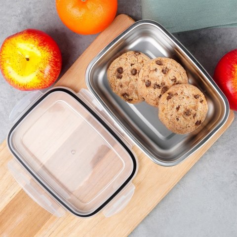 Pojemnik stalowy na żywność z pokrywką i uszczelką 700 ml EXCELLENT HOUSEWARE 229213
