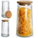 Pojemnik szklany na produkty sypkie suche z pokrywką i uszczelką 1.3L EXCELLENT HOUSEWARE 229122
