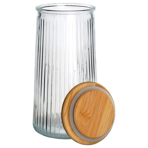 Pojemnik szklany na produkty sypkie suche z pokrywką i uszczelką 1.3L EXCELLENT HOUSEWARE 229122