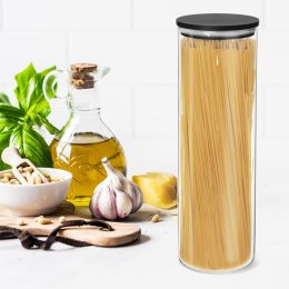 Pojemnik szklany na produkty sypkie suche z pokrywką i uszczelką 1.5L ORION 127581