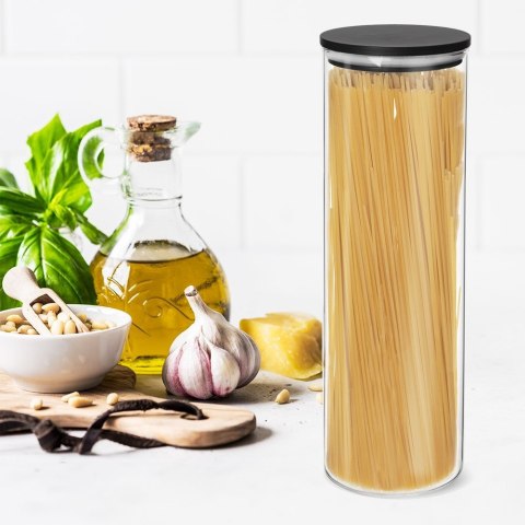 Pojemnik szklany na produkty sypkie suche z pokrywką i uszczelką 1.5L ORION 127581