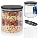 Pojemnik szklany na produkty sypkie suche z pokrywką i uszczelką 450 ml ORION 127577