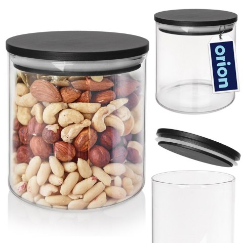 Pojemnik szklany na produkty sypkie suche z pokrywką i uszczelką 450 ml ORION 127577