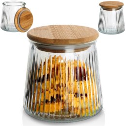 Pojemnik szklany na produkty sypkie suche z pokrywką i uszczelką 600 ml EXCELLENT HOUSEWARE 229120