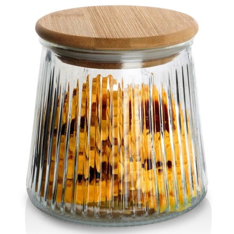Pojemnik szklany na produkty sypkie suche z pokrywką i uszczelką 600 ml EXCELLENT HOUSEWARE 229120