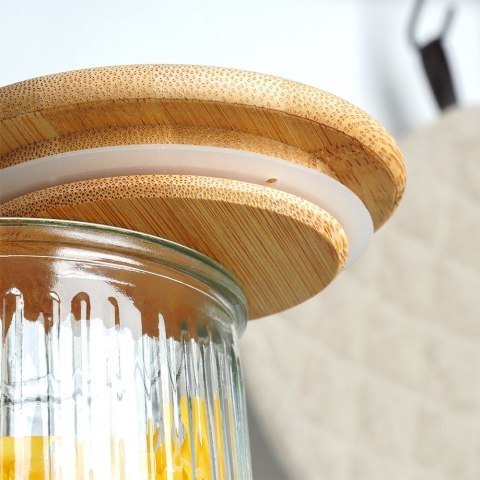 Pojemnik szklany na produkty sypkie suche z pokrywką i uszczelką 600 ml EXCELLENT HOUSEWARE 229120
