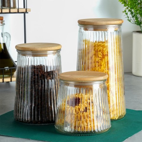 Pojemnik szklany na produkty sypkie suche z pokrywką i uszczelką 600 ml EXCELLENT HOUSEWARE 229120