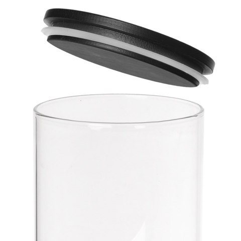 Pojemnik szklany na produkty sypkie suche z pokrywką i uszczelką 600 ml ORION 127578