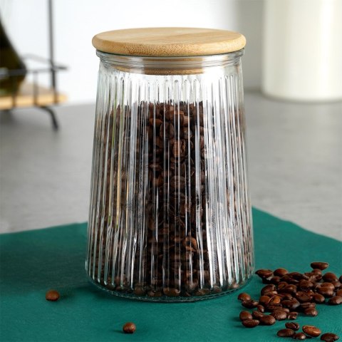 Pojemnik szklany na produkty sypkie suche z pokrywką i uszczelką 950 ml EXCELLENT HOUSEWARE 229121