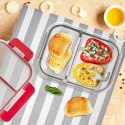 Pojemnik szklany żaroodporny na żywność z pokrywką dzielony 950ml ORION 129228