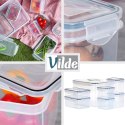 Pojemniki do przechowywania żywności z pokrywką i uszczelką 7-ele VILDE 259635