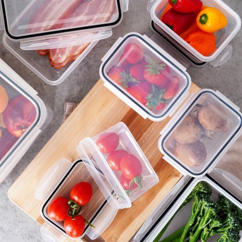 Pojemniki do przechowywania żywności z pokrywką i uszczelką 7-ele VILDE 259635