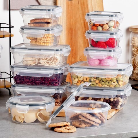 Pojemniki plastikowe do przechowywania żywności 5 rozmiarów 12-ele VILDE 229158