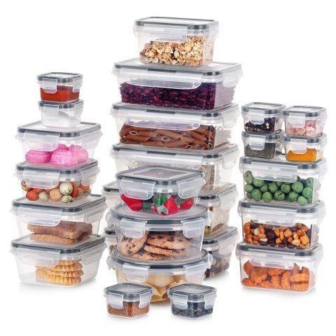Pojemniki plastikowe do przechowywania żywności 7 rozmiarów 24-ele VILDE 229159