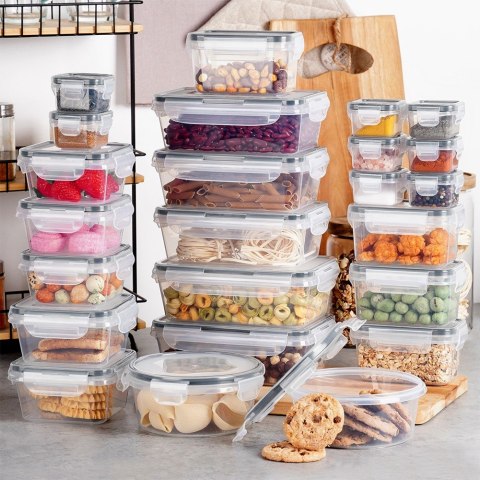 Pojemniki plastikowe do przechowywania żywności 7 rozmiarów 24-ele VILDE 229159