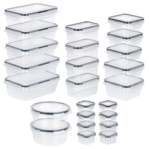 Pojemniki plastikowe do przechowywania żywności 7 rozmiarów 24-ele VILDE 229159
