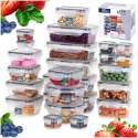 Pojemniki plastikowe do przechowywania żywności 7 rozmiarów 24-ele VILDE 229159