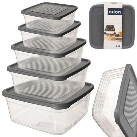Pojemniki plastikowe na żywność jedzenie pojemnik 5-ele ORION 153642