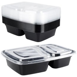 Pojemniki plastikowe na żywność z pokrywką 1.2L zestaw 10 sztuk EXCELLENT HOUSEWARE 259155