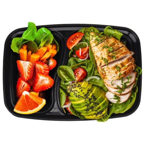 Pojemniki plastikowe na żywność z pokrywką 1.2L zestaw 10 sztuk EXCELLENT HOUSEWARE 259155