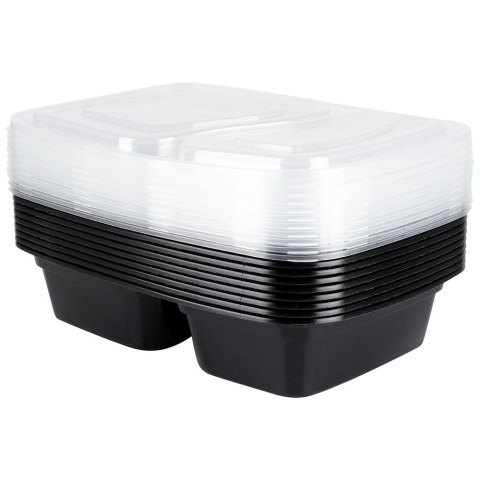 Pojemniki plastikowe na żywność z pokrywką 1.2L zestaw 10 sztuk EXCELLENT HOUSEWARE 259155