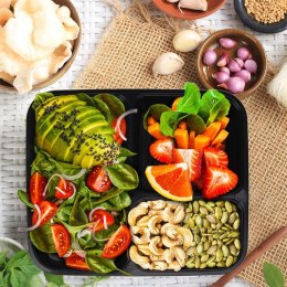 Pojemniki plastikowe na żywność z pokrywką 1.5L zestaw 10 sztuk EXCELLENT HOUSEWARE 259156