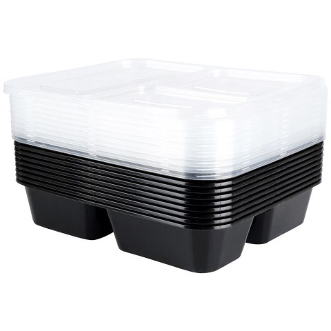 Pojemniki plastikowe na żywność z pokrywką 1.5L zestaw 10 sztuk EXCELLENT HOUSEWARE 259156