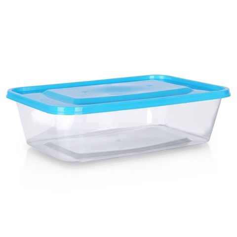 Pojemniki plastikowe na żywność z pokrywką 600 ml komplet 10-ele VILDE 259275