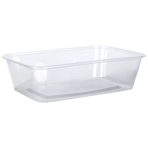 Pojemniki plastikowe na żywność z pokrywką 600 ml komplet 10-ele VILDE 259275