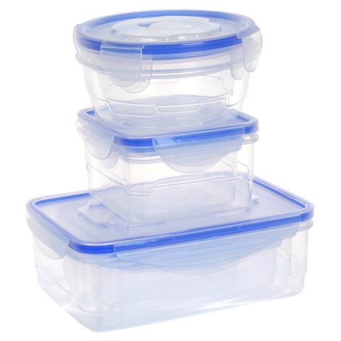 Pojemniki plastikowe na żywność z pokrywką i uszczelką 8-ele VILDE 229124