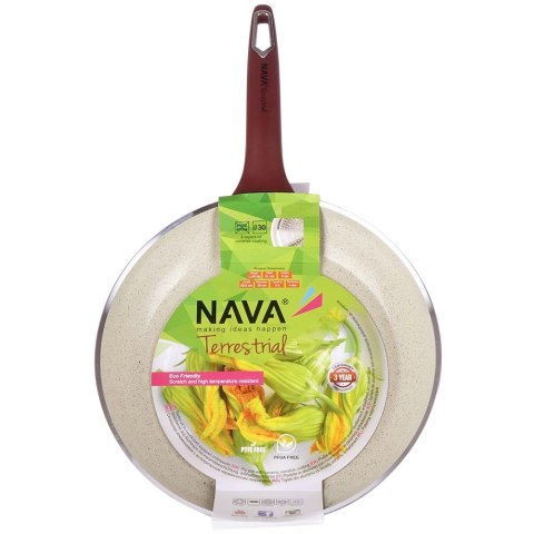 Patelnia ceramiczna granitowa nieprzywierająca indukcja TERRESTRIAL 30 cm NAVA 10-044-012