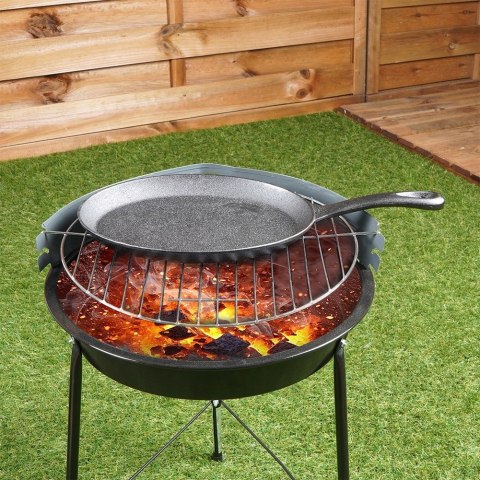 Patelnia do serwowania żeliwna z deską 24x18 cm EXCELLENT HOUSEWARE 110509