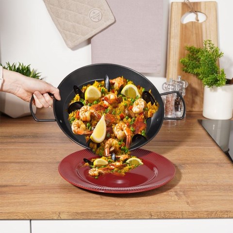 Patelnia do smażenia paelli stalowa duża 30 cm EXCELLENT HOUSEWARE 259094