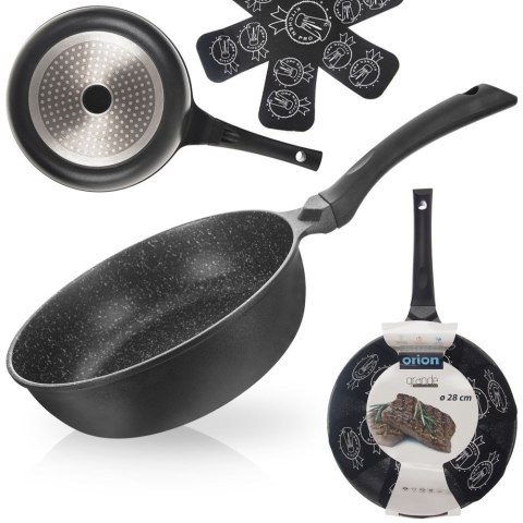 Patelnia głęboka granitowa nieprzywierająca indukcja NON-STICK wysoka GRANDE 28 cm ORION 113207