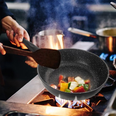 Patelnia głęboka granitowa nieprzywierająca indukcja NON-STICK wysoka GRANDE 28 cm ORION 113207