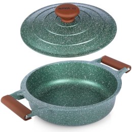 Patelnia głęboka nieprzywierająca indukcja NON-STICK z pokrywką OMEGA 26 cm 3.5L NAVA 10-255-035