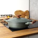 Patelnia głęboka nieprzywierająca indukcja NON-STICK z pokrywką OMEGA 26 cm 3.5L NAVA 10-255-035