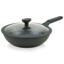 Patelnia głęboka wok granitowa z pokrywką IMPERIAL 28 cm 3.5L NAVA 10-302-020