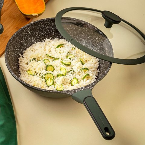 Patelnia głęboka wok granitowa z pokrywką IMPERIAL 28 cm 3.5L NAVA 10-302-020