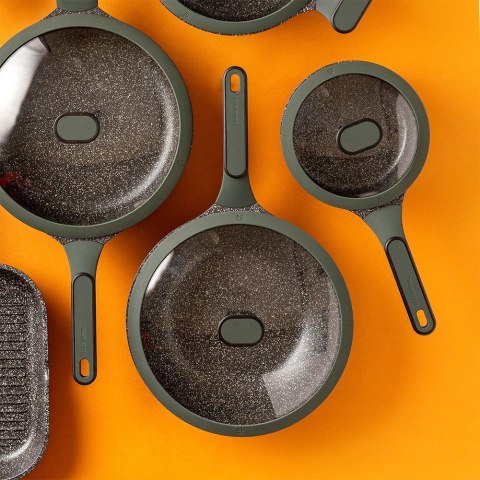 Patelnia głęboka wok granitowa z pokrywką IMPERIAL 28 cm 3.5L NAVA 10-302-020