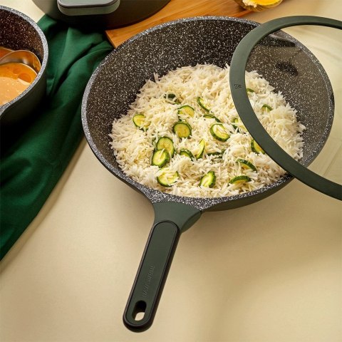Patelnia głęboka wok granitowa z pokrywką IMPERIAL 28 cm 3.5L NAVA 10-302-020