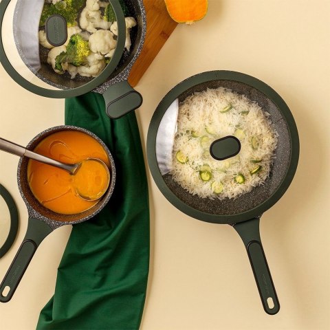 Patelnia głęboka wok granitowa z pokrywką IMPERIAL 28 cm 3.5L NAVA 10-302-020