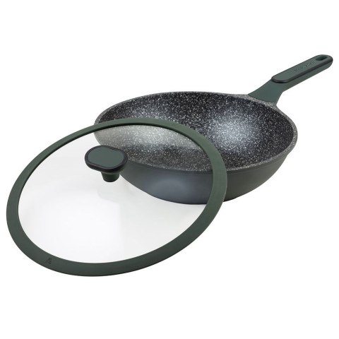 Patelnia głęboka wok granitowa z pokrywką IMPERIAL 28 cm 3.5L NAVA 10-302-020