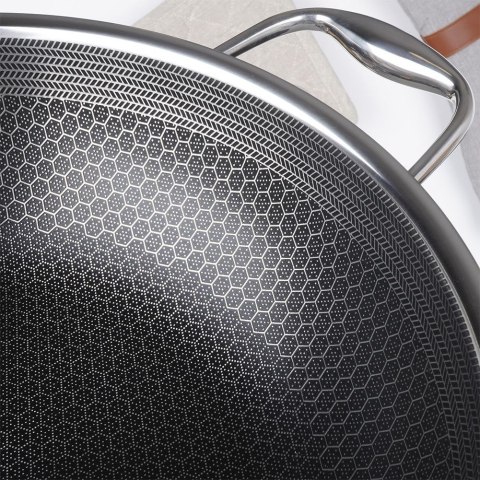 Patelnia głęboka wok stalowa nieprzywierająca NON-STICK indukcja COOKCELL 28 cm ORION 112991