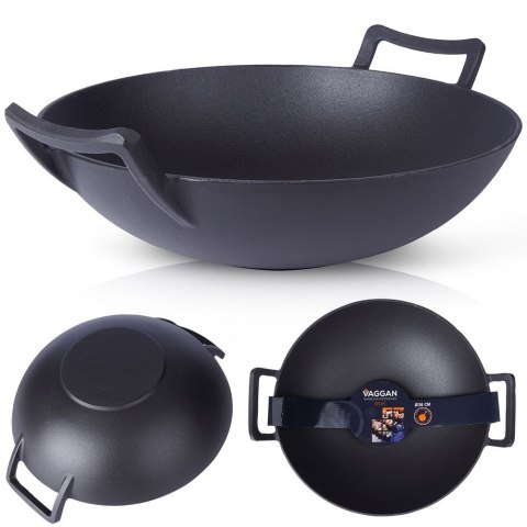 Patelnia głęboka wok żeliwna 36 cm VAGGAN 259308