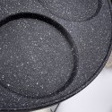 Patelnia granitowa do jajek sadzonych placków pancakes 4 otwory BLACK&WOOD 26 cm VILDE 199006